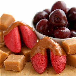 Caramel Covered Fortune Cookies Cherry Flavored