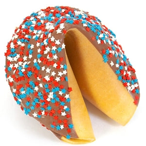 Giant Fortune Cookie - Red, White, and Blue