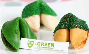 Graduation Fortune Cookies - Green and Gold