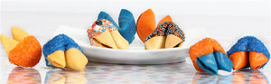 Graduation Fortune Cookies - Orange and Blue