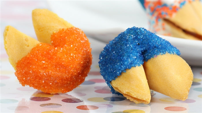 Graduation Fortune Cookies - Orange and Blue