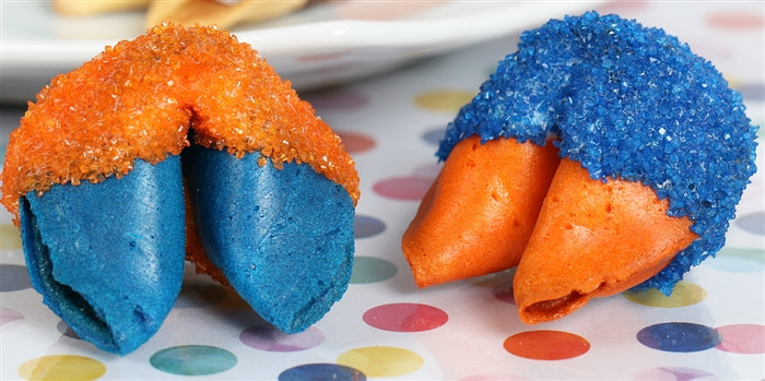 Graduation Fortune Cookies - Orange and Blue