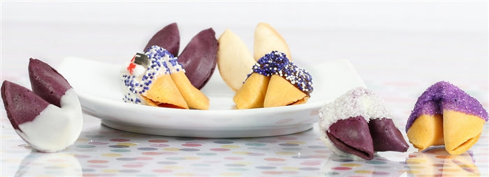 Graduation Fortune Cookies - Purple and White