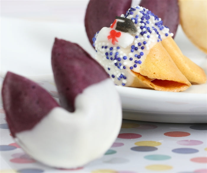 Graduation Fortune Cookies - Purple and White