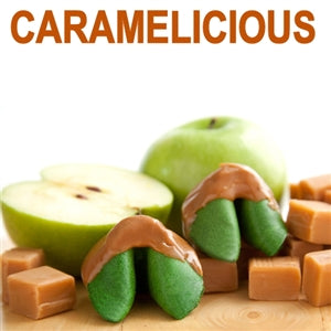 Green Apple Flavored Fortune Cookies Caramel Covered