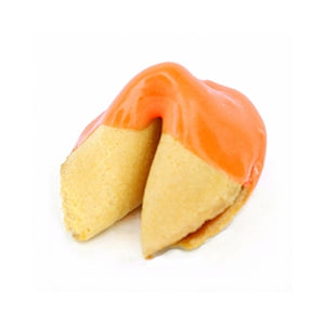 Orange Chocolate Covered Fortune Cookies