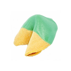 Green Chocolate Covered Fortune Cookies