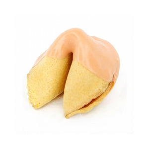 Light Orange Chocolate Covered Fortune Cookies