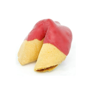 Red Chocolate Covered Fortune Cookies