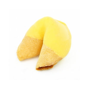 Yellow Chocolate Covered Fortune Cookies