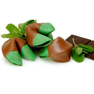 Chocolate Covered Fortune Cookies - Mint Flavored