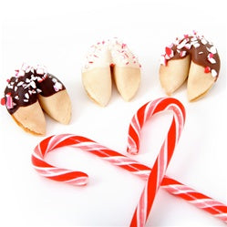 Chocolate Covered Fortune Cookies - White Mint Flavored