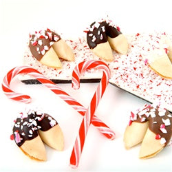 Chocolate Covered Fortune Cookies - White Mint Flavored