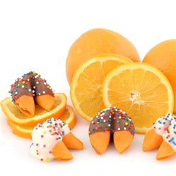 Chocolate Covered Fortune Cookies - Orange Flavored