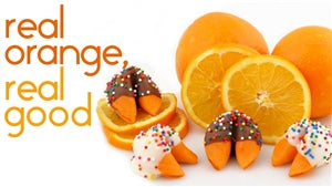 Chocolate Covered Fortune Cookies - Orange Flavored