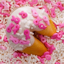 Pink Ribbon Vanilla Fortune Cookies