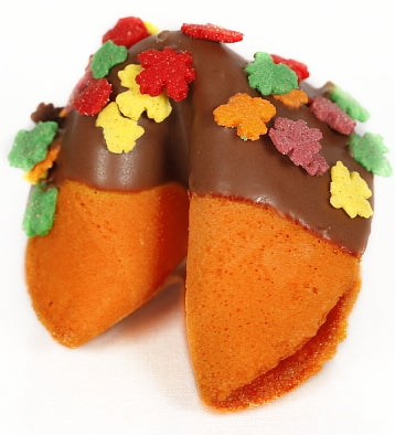 Custom Chocolate Covered Pumpkin Pie Flavored Fortune Cookies