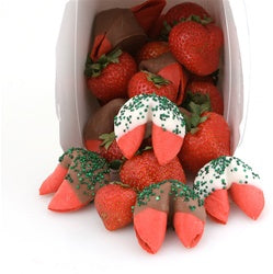 Chocolate Covered Fortune Cookies - Strawberry Flavored