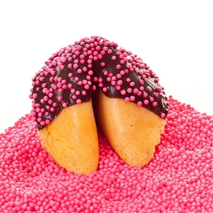 Traditional Fortune Cookies Chocolate Covered With Sprinkles