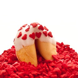 Valentine Fortune Cookies Red Hearts