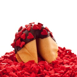 Valentine Fortune Cookies Red Hearts