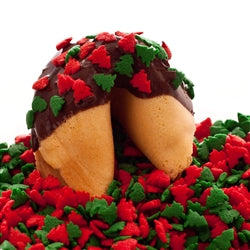 Christmas Fortune Cookies with Christmas Tree Sprinkles