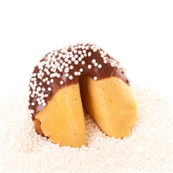 Traditional Fortune Cookies Chocolate Covered With Sprinkles