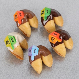 Hanukkah Fortune Cookies with Dreidels