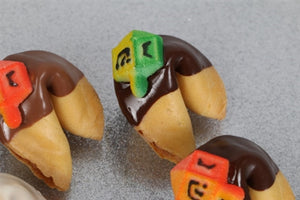 Hanukkah Fortune Cookies with Dreidels