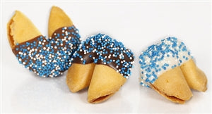 Hanukkah Fortune Cookies with Blue & White Mix Sprinkles