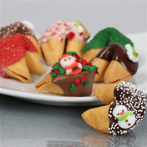 Christmas Fortune Cookies with Holiday Fortunes