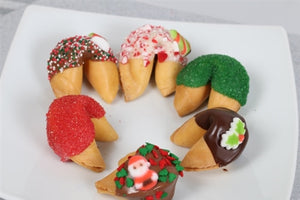 Christmas Fortune Cookies with Holiday Fortunes