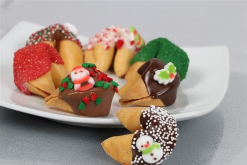 Christmas Fortune Cookies with Holiday Fortunes