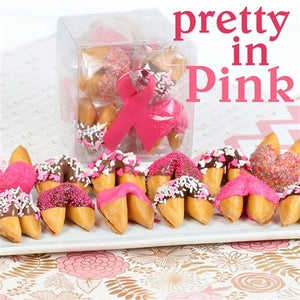 Pink Ribbon Fortune Cookies - 12 Assorted